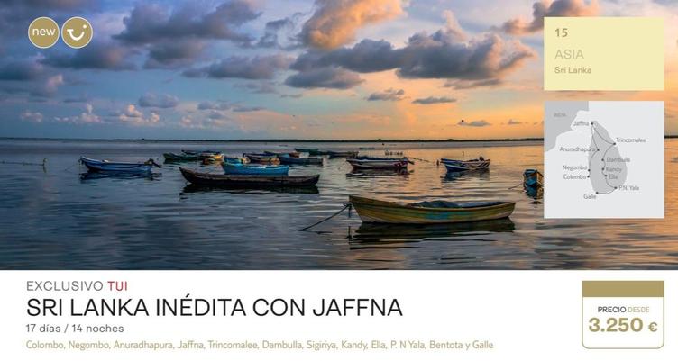 Oferta de Sri Lanka Inédita Con Jaffna por 3250€ en Tui Travel PLC