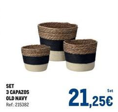 Oferta de Makro - Set 3 Capazos Old Navy por 21,25€ en Makro