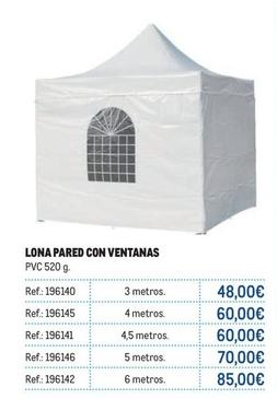 Oferta de Makro - Lona Pared Con Ventanas por 48€ en Makro