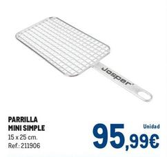 Oferta de Josper - Parrilla Mini Simple por 95,99€ en Makro
