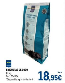 Oferta de Metro Professional - Briquetas De Coco por 18,95€ en Makro