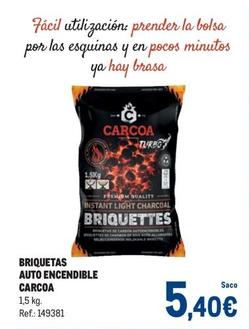 Oferta de Carcoa - Briquetas Auto Encendible por 5,4€ en Makro