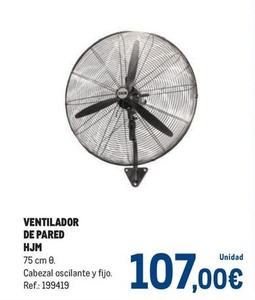 Oferta de Hjm - Ventilador De Pared por 107€ en Makro