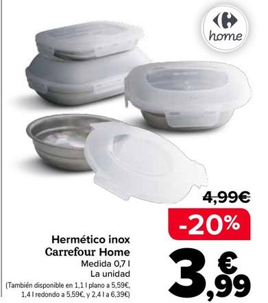Oferta de Carrefour - Hermetico Inox Home por 3,99€ en Carrefour