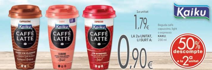 Oferta de Caffe latte en Valvi Supermercats