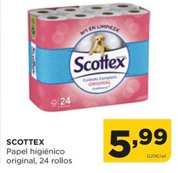 Oferta de Scottex - Papel Higiénico Original por 5,99€ en Alimerka
