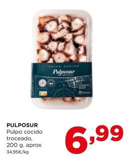 Oferta de Pulposur - Pulpo Cocido Troceado por 6,99€ en Alimerka