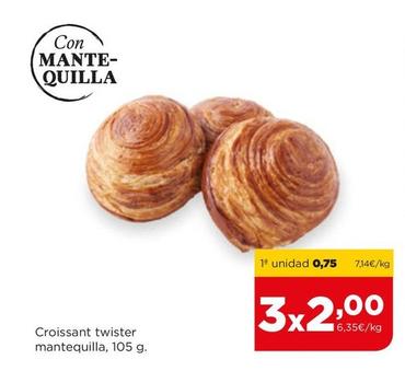 Oferta de Croissant Twister Mantequilla por 0,75€ en Alimerka