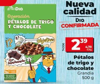 Oferta de Grandia - Petalos De Trigo Y Chocolate por 2,39€ en Dia