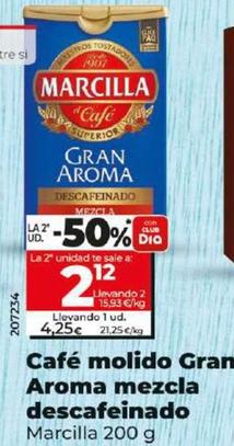 Oferta de Marcilla - Cafe Molido Gran Aroma Mezcla Descafeinado por 4,25€ en Dia