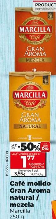 Oferta de Marcilla - Cafe Molido Gran Aroma Natural / Mezcla por 3,55€ en Dia