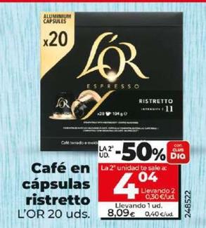 Oferta de L'or - Cafe En Capsulas Ristretto por 8,09€ en Dia