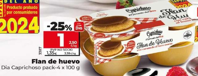 Oferta de Dia Caprichoso - Flan De Huevo por 1€ en Dia