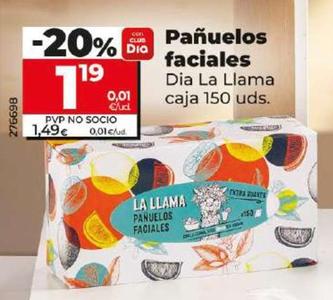 Oferta de Dia La Llama - Pañuelos Faciales por 1,19€ en Dia