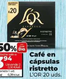 Oferta de L'or - Cafe En Capsulas Ristretto por 7,89€ en Dia