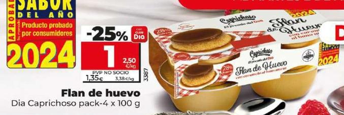 Oferta de Dia Caprichoso - Flan De Huevo por 1€ en Dia