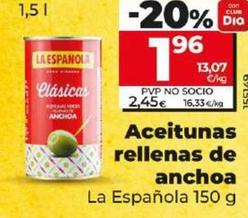 Oferta de La Española - Aceitunas Rellenas De Anchoa por 1,96€ en Dia
