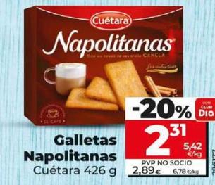 Oferta de Cuétara - Galletas Napolitanas por 2,31€ en Dia