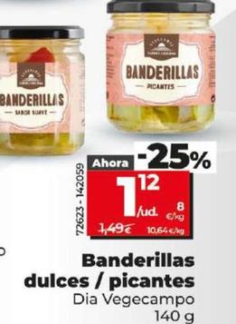 Oferta de Dia Vegecampo - Banderillas Dulces / Picantes por 1,12€ en Dia