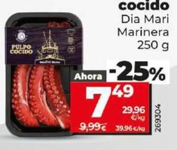 Oferta de Dia Mari Marinera - Pulpo Cocido por 7,49€ en Dia