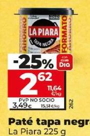 Oferta de La Piara - Pate Tapa Negra por 2,62€ en Dia