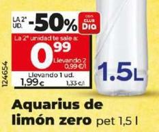 Oferta de Aquarius - De Limon Zero por 1,99€ en Dia