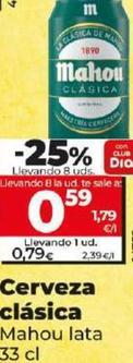 Oferta de Mahou - Cerveza Clasica por 0,79€ en Dia