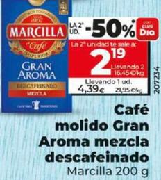 Oferta de Marcilla - Café Molido Gran Aroma Mezcla Descafeinado por 4,39€ en Dia