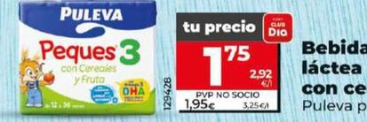 Oferta de Puleva - Bebida Lactea Peques 3 con Cereales Y Fruta por 1,75€ en Dia