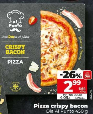 Oferta de Dia Al Punto - Pizza Crispy Bacon por 2,99€ en Dia