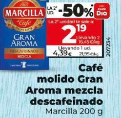 Oferta de Marcilla - Cafe Molido Gran Aroma Mezcla Descafeinado por 4,39€ en Dia