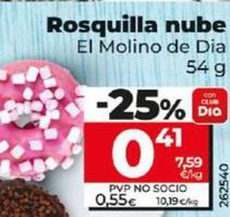 Oferta de El Molino De Dia - Rosquilla Nube por 0,44€ en Dia