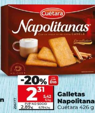 Oferta de Cuétara - Galletas Napolitanas por 2,31€ en Dia