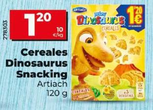 Oferta de Artiach - Cereales Dinosaurus Snacking por 1,2€ en Dia