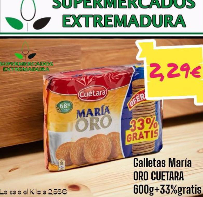 Oferta de Cuétara - Galletas María por 2,29€ en Supermercados Extremadura