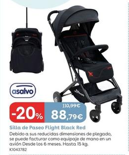 Oferta de Asalvo - Silla De Paseo Flight Black Red por 88,79€ en ToysRus