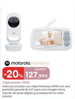Oferta de Motorola - Nursery Vigilabebés VM34 por 127,99€ en ToysRus