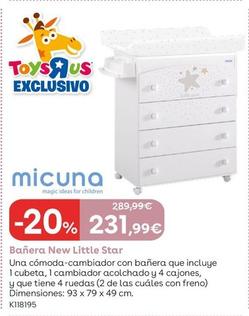 Oferta de Micuna - Bañera New Little Star por 231,99€ en ToysRus