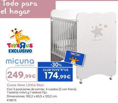 Oferta de Micuna - Cuna New Little Star por 249,99€ en ToysRus