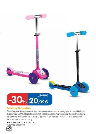 Oferta de Scooter 3 Ruedas por 20,99€ en ToysRus
