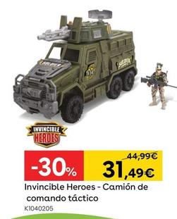 Oferta de Invincible Heroes - Camión De Comando Táctico por 31,49€ en ToysRus