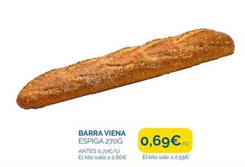 Oferta de Barra Viena Espiga por 0,69€ en Supermercados La Despensa