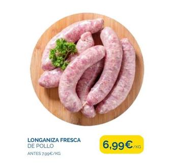 Oferta de Longaniza Fresca De Pollo por 6,99€ en Supermercados La Despensa