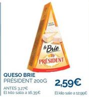 Oferta de Président - Queso Brie por 2,59€ en Supermercados La Despensa