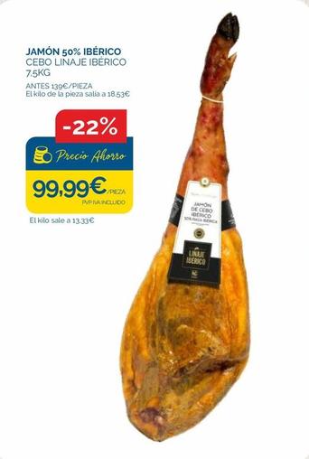 Oferta de Linaje Iberico - Jamón 50% Ibérico Cebo por 99,99€ en Supermercados La Despensa