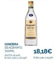 Oferta de Seagram's - Ginebra por 18,18€ en Supermercados La Despensa