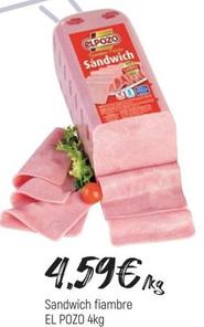 Oferta de Elpozo - Sandwich Fiambre por 4,59€ en Comerco Cash & Carry
