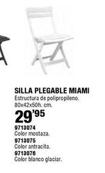 Oferta de Silla Plegable Miami por 29,95€ en Cifec