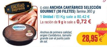 Oferta de Abordo - Anchoa Cantábrico Selección Gourmet (30 Filetes) por 28,95€ en Abordo