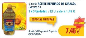Oferta de Abordo - Aceite Refinado De Girasol por 7,45€ en Abordo